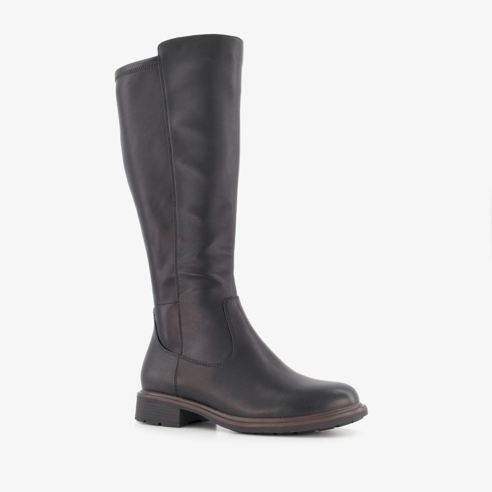 Softline dames laarzen met H leest zwart