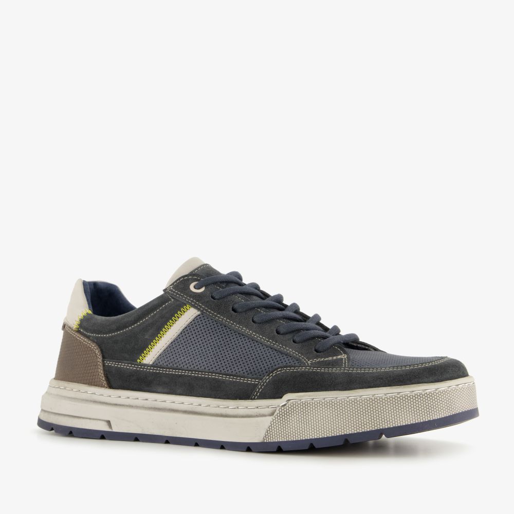 Hush Puppies leren heren veterschoenen blauw