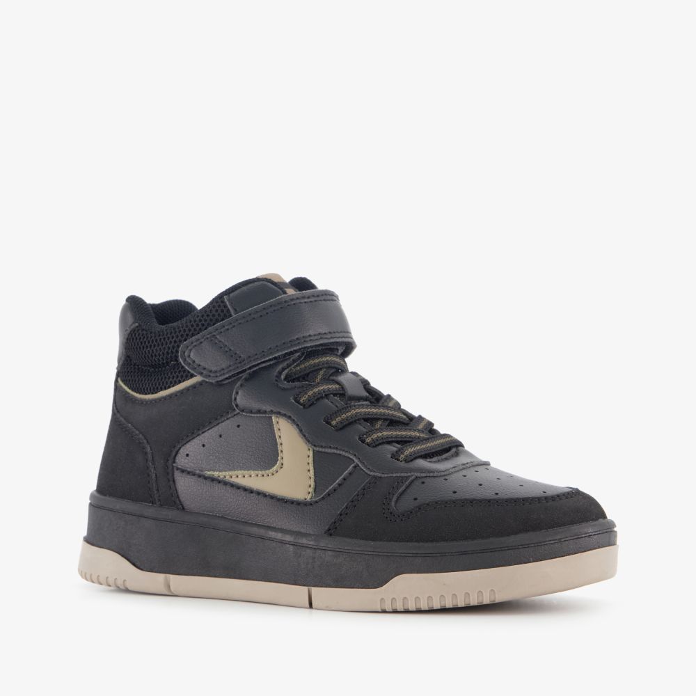 Blue Box hoge jongens sneakers zwart beige