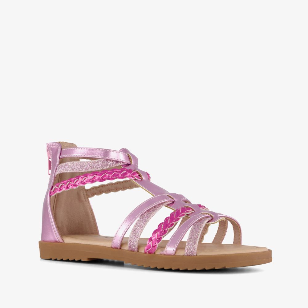 Blue Box meisjes sandalen met glitters roze