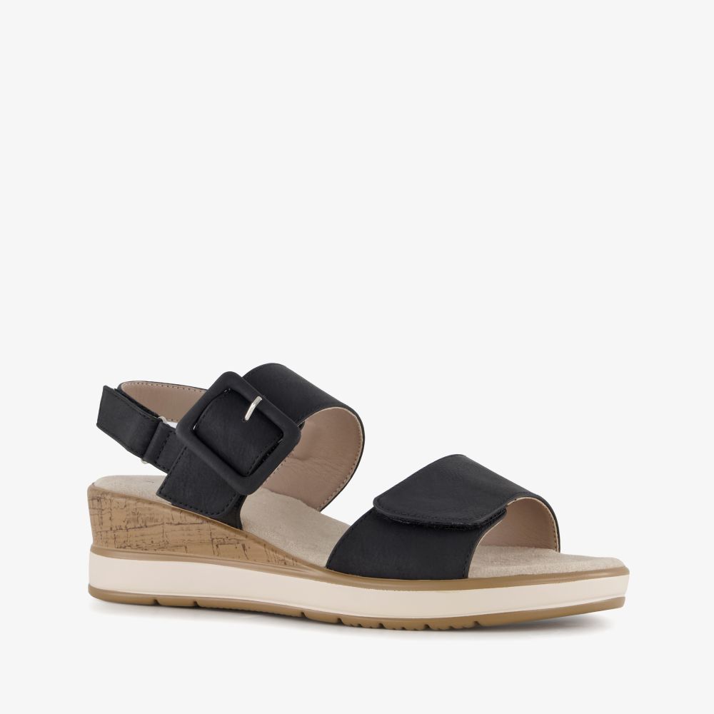Natuform dames sandalen zwart