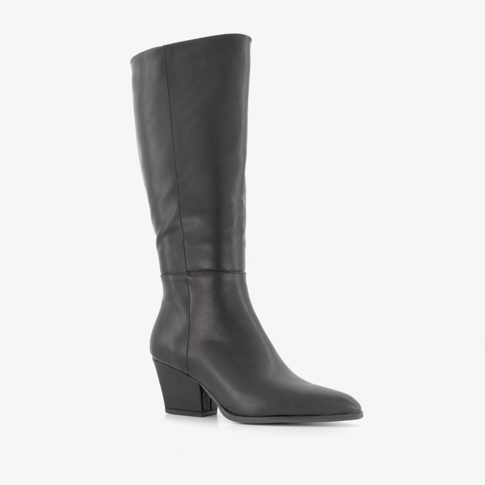 Nova hoge cowboylaarzen met hak zwart
