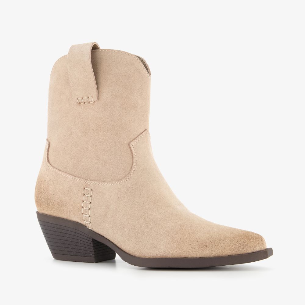 Harper suède dames western laarzen beige