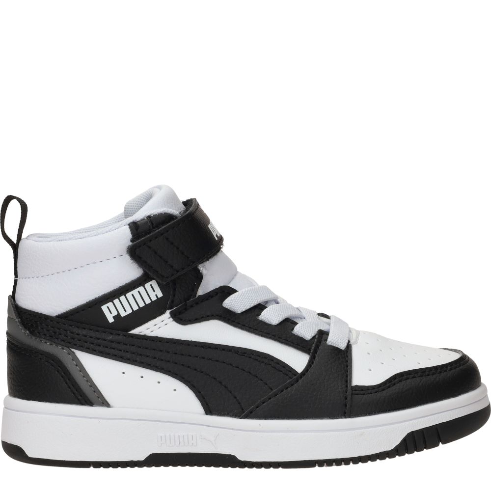 Puma Rebound V6 Mid Sneakers Jongens Zwart