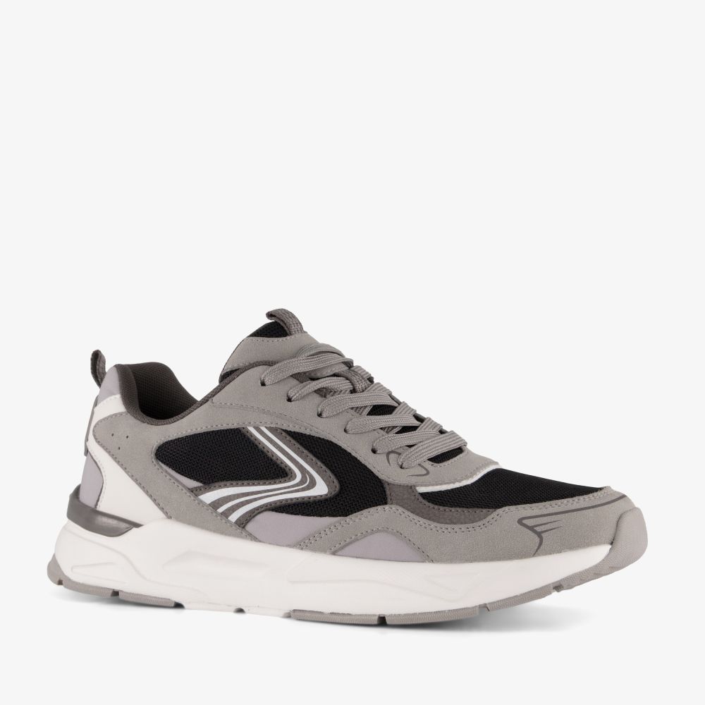 Blue Box heren sneakers grijs zwart