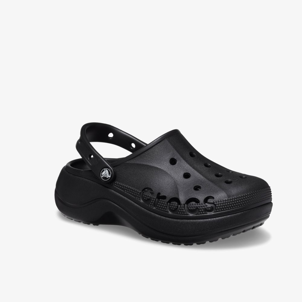 Crocs Baya Platform Clog dames klompen zwart