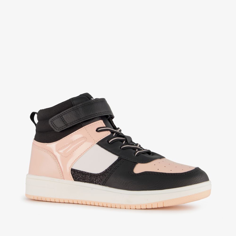 Blue Box hoge meisjes sneakers roze zwart