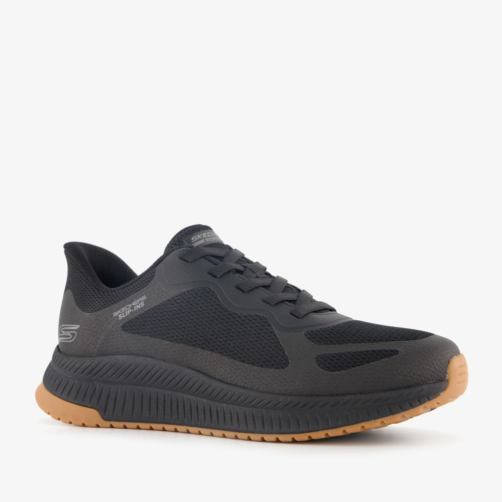 Skechers Slip-ins: BOBS Sport Squad heren sneakers zwart bruin