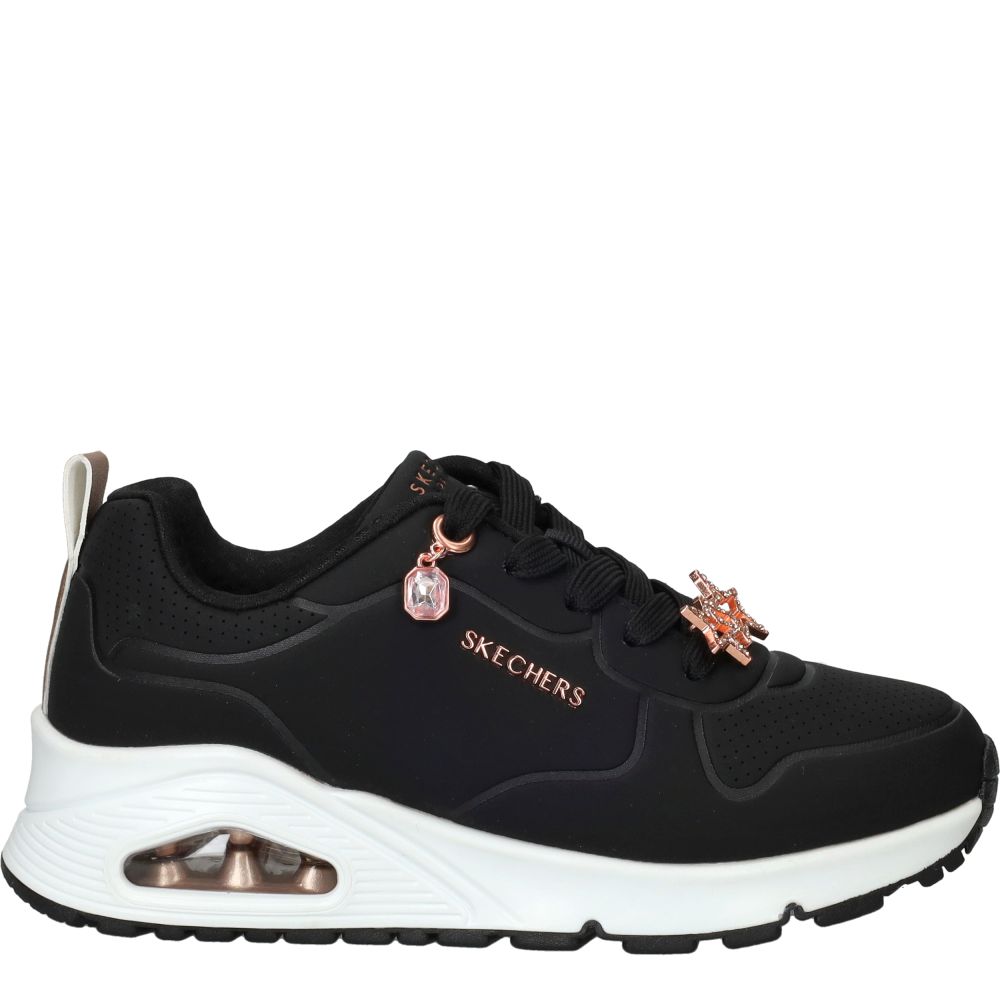 Skechers Uno Gen 1 Trendy Jewels Sneakers Meisjes Zwart
