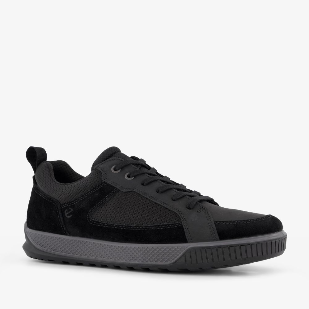 ECCO Bypath Tred suède heren veterschoenen zwart
