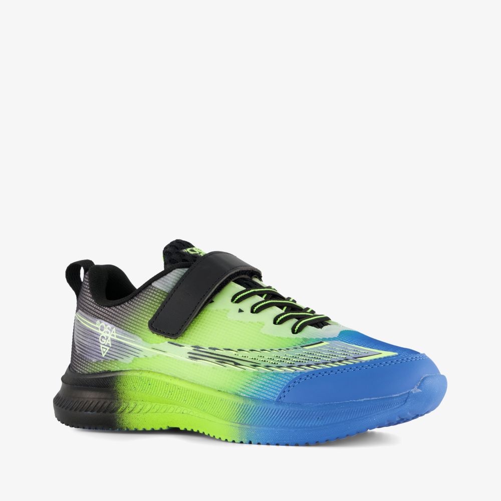 Osaga jongens sportschoenen zwart groen blauw