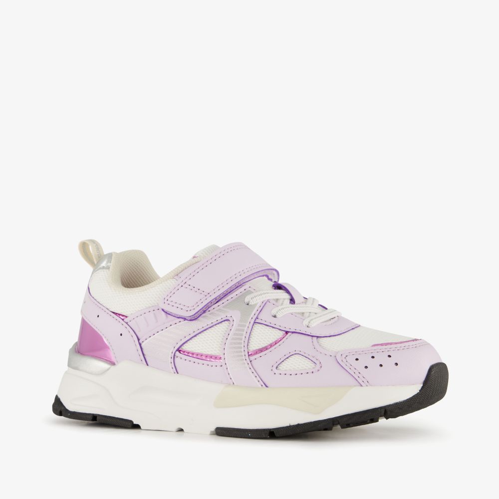 Blue Box meisjes sneakers wit paars