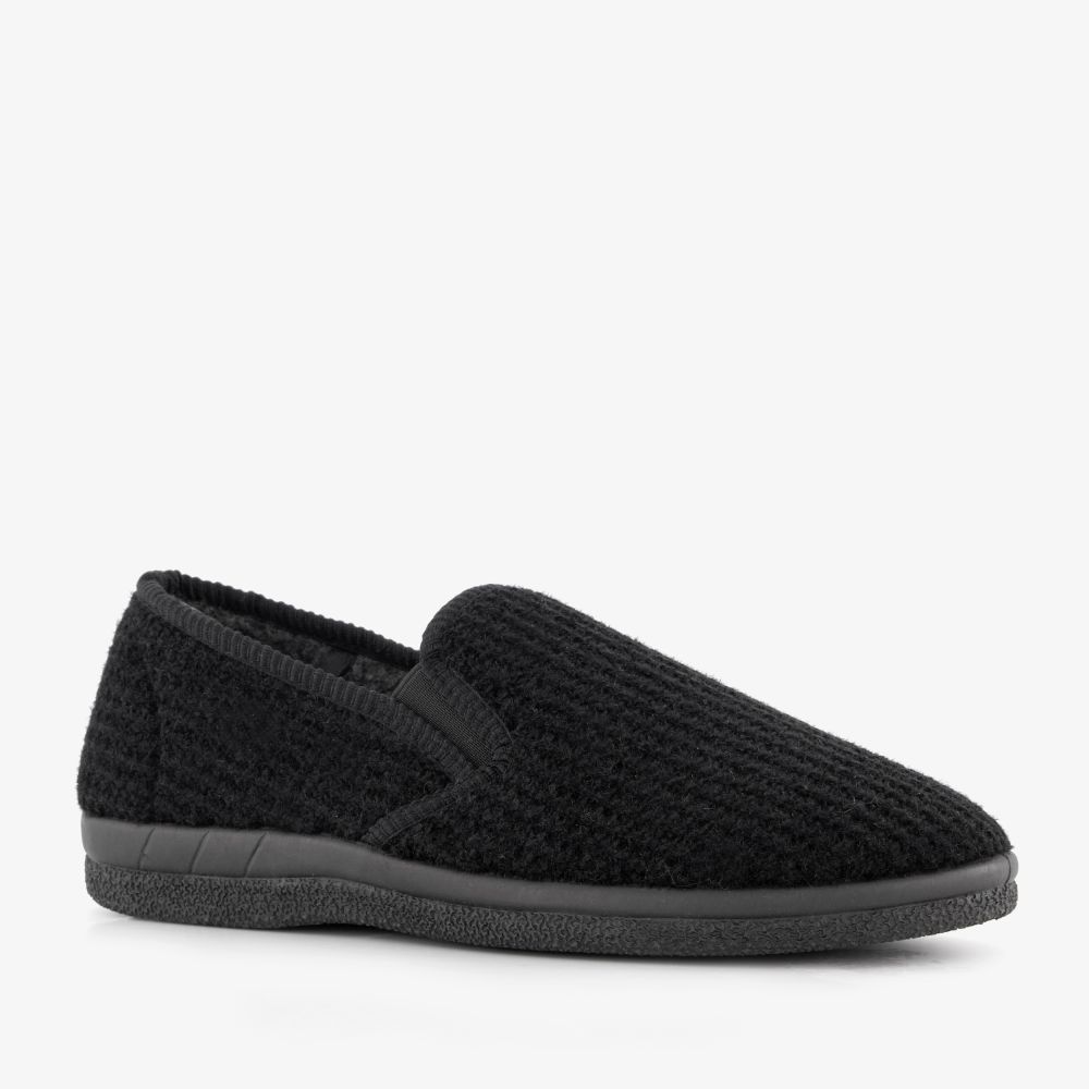 Thu!s heren pantoffels met teddy voering grijs
