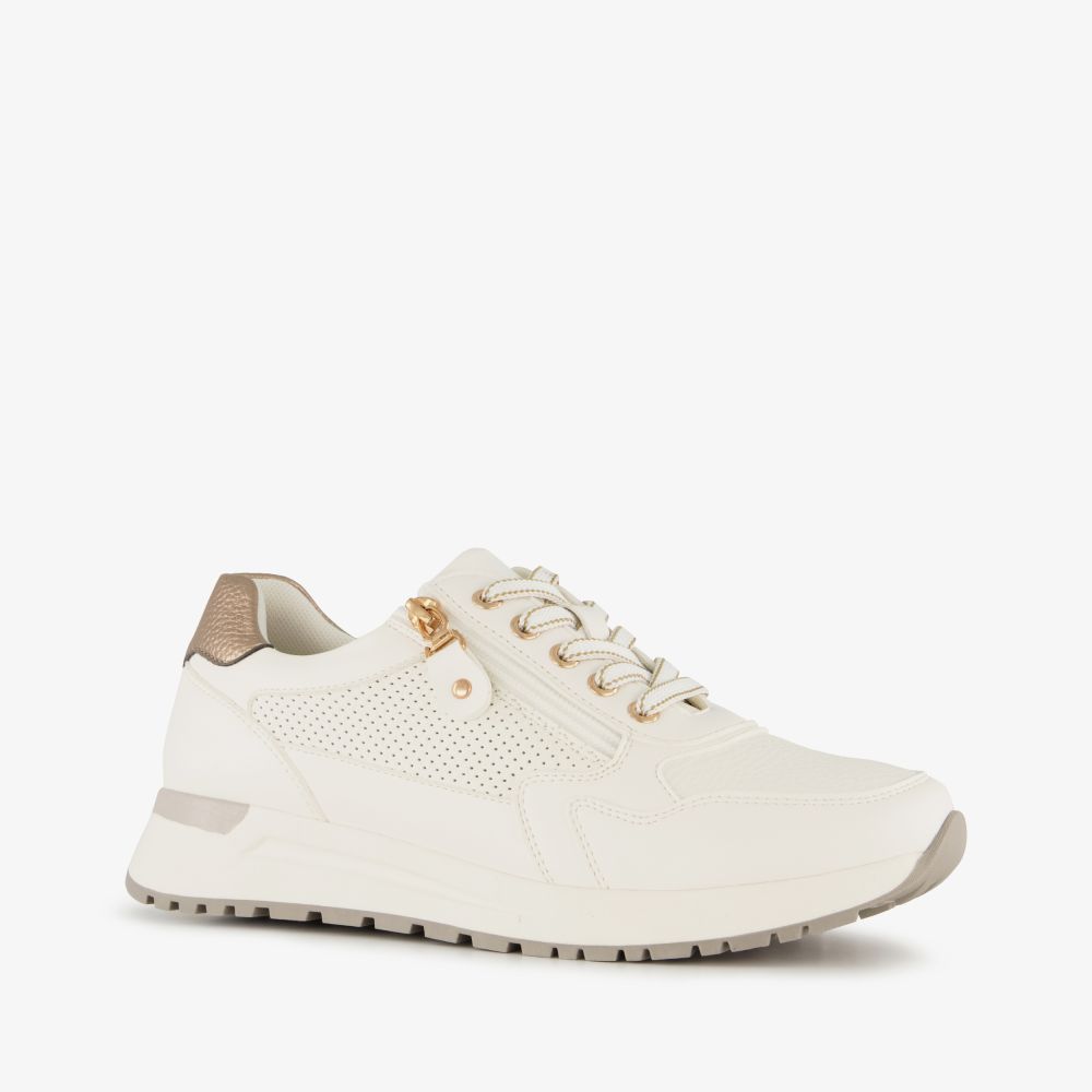 Natuform sneakers dames wit grijs
