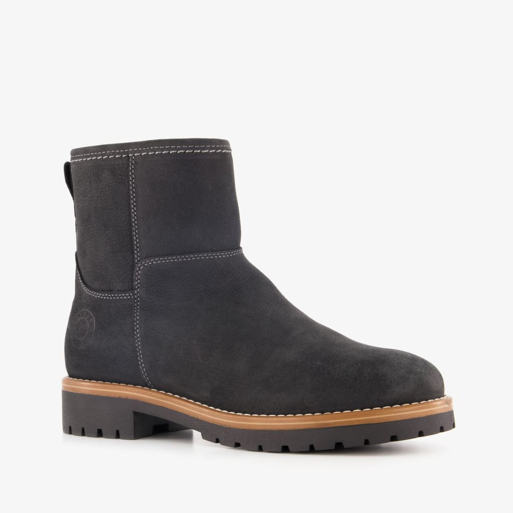 Output leren dames boots zwart