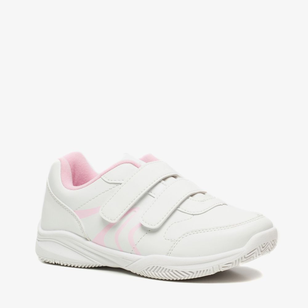 Chicane kinder gymschoenen klittenband wit roze