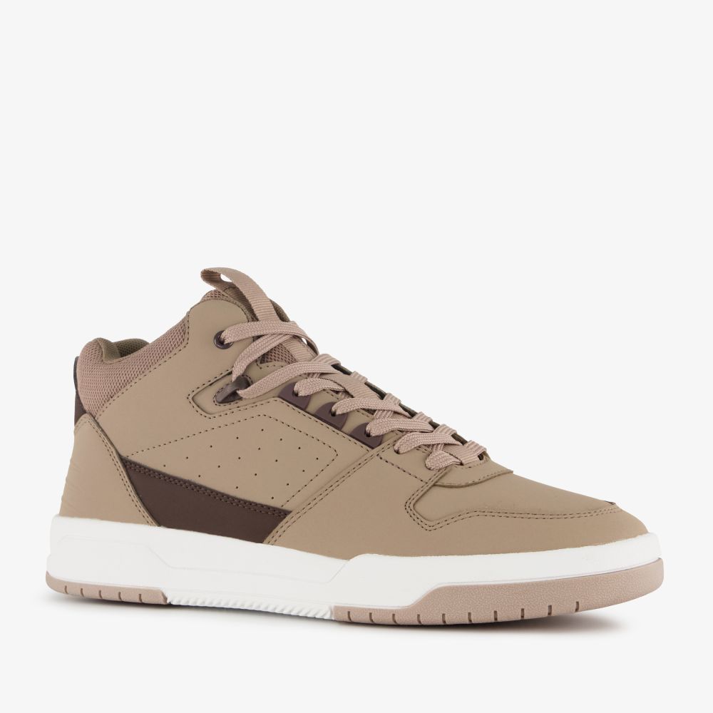 Blue Box hoge heren sneakers beige