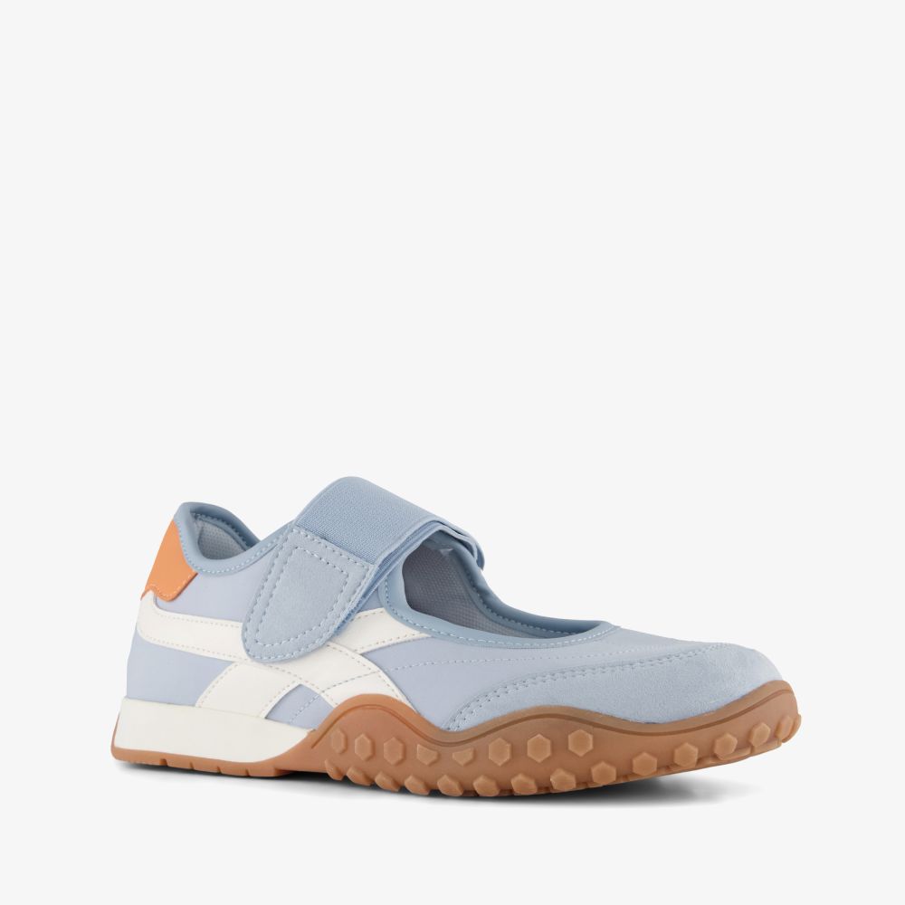 Blue Box dames ballerina sneakers lichtblauw