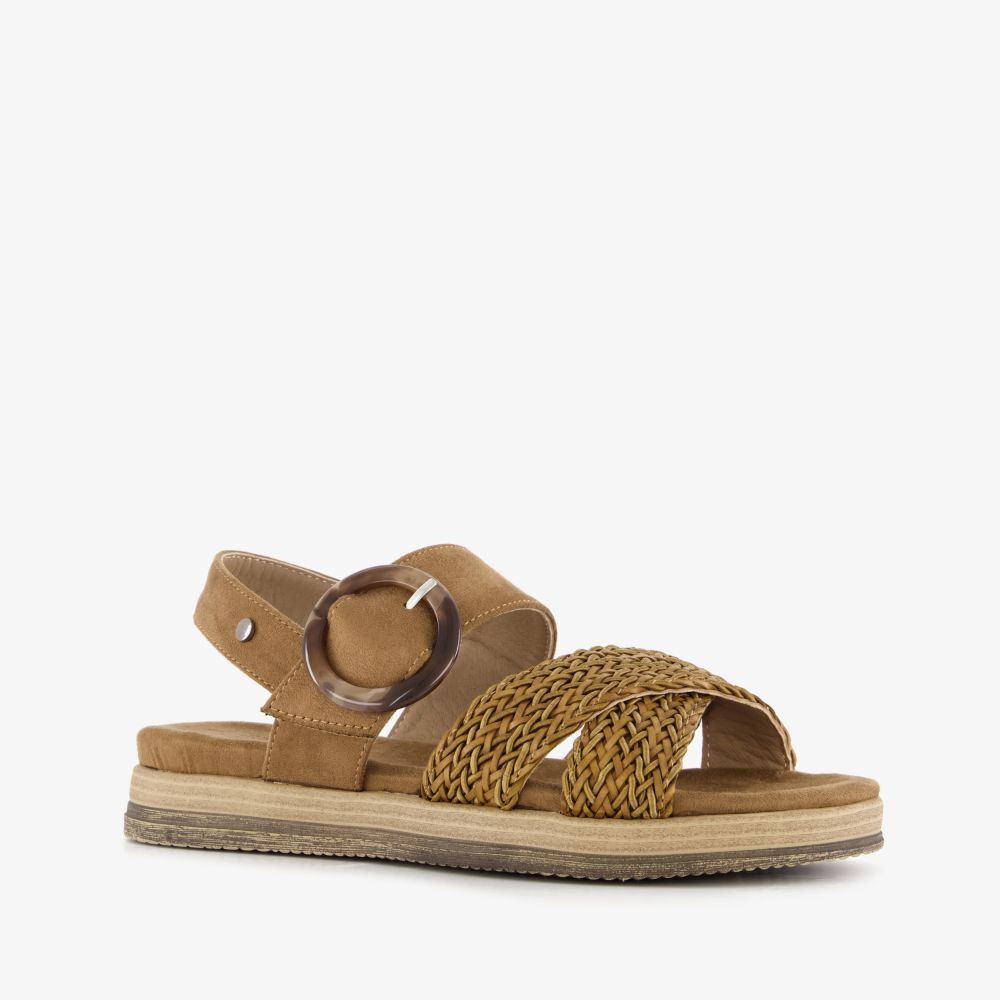 Natuform dames sandalen cognac bruin