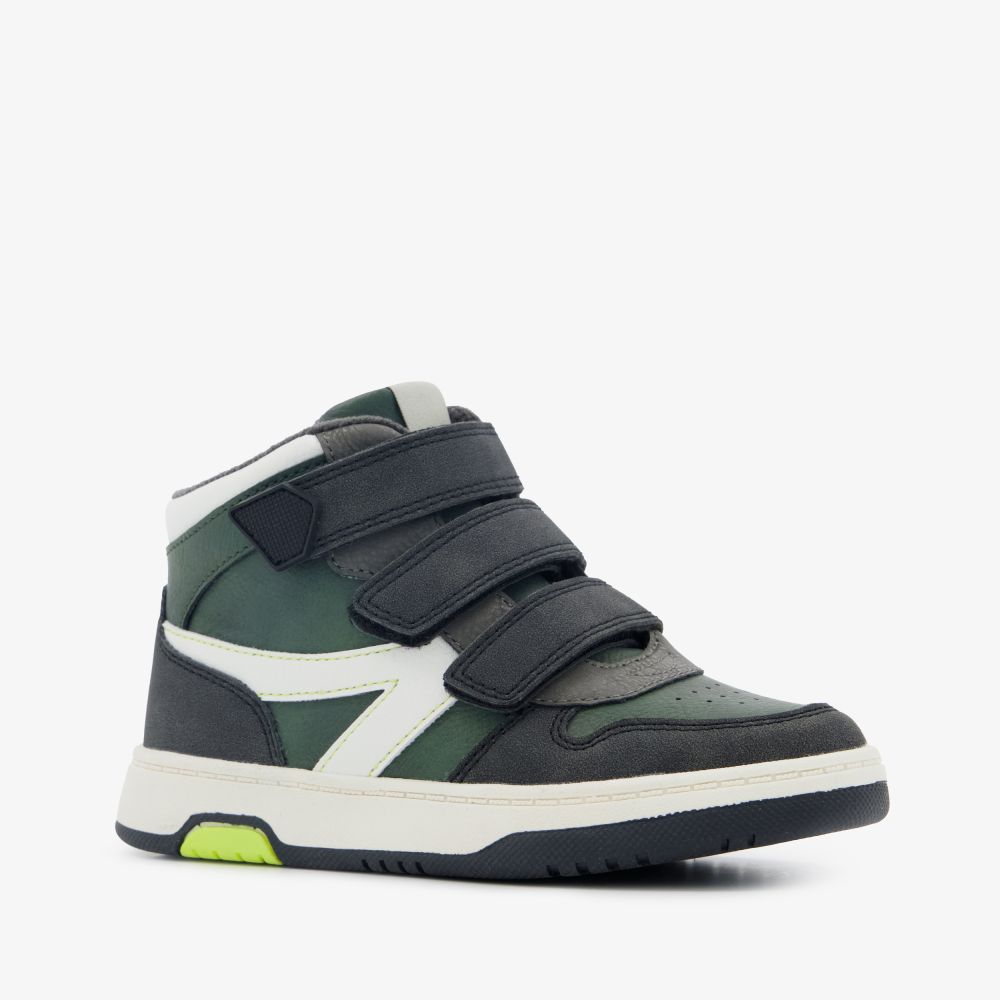 Blue Box hoge jongens sneakers grijs groen