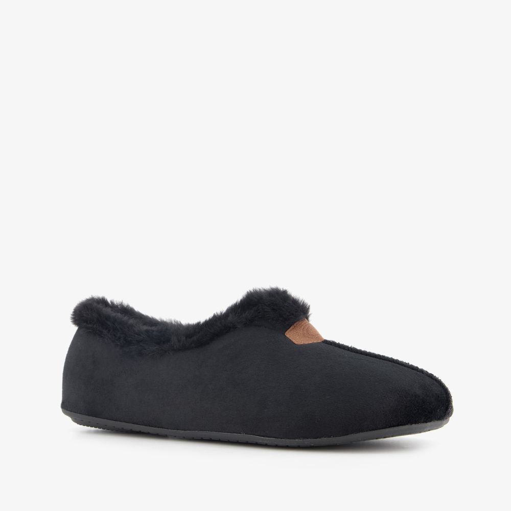 Thu!s gevoerde dames pantoffels zwart
