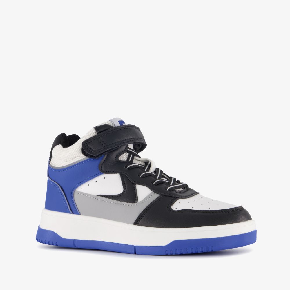 Blue Box hoge jongens sneakers blauw wit