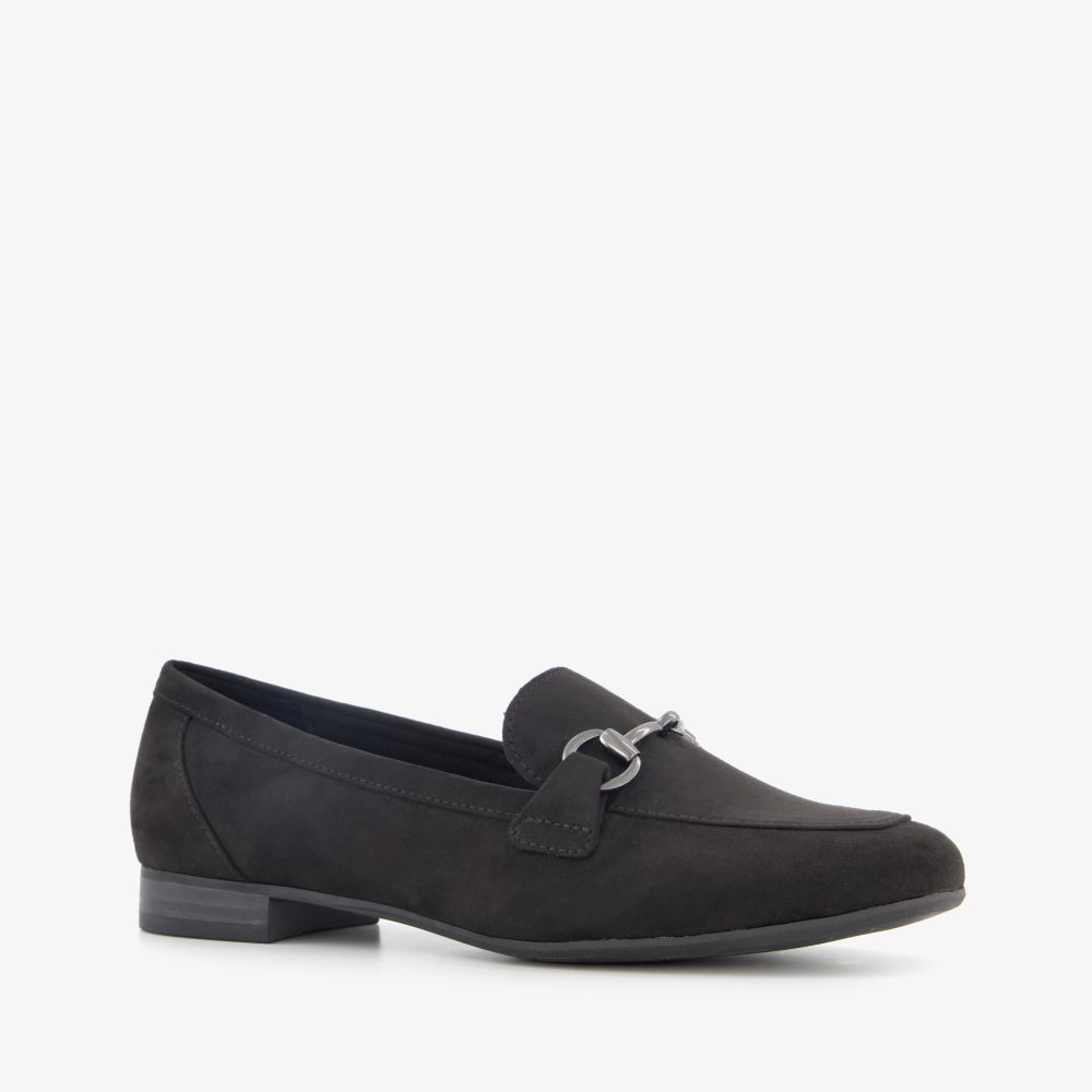 Nova dames loafers met gesp zwart