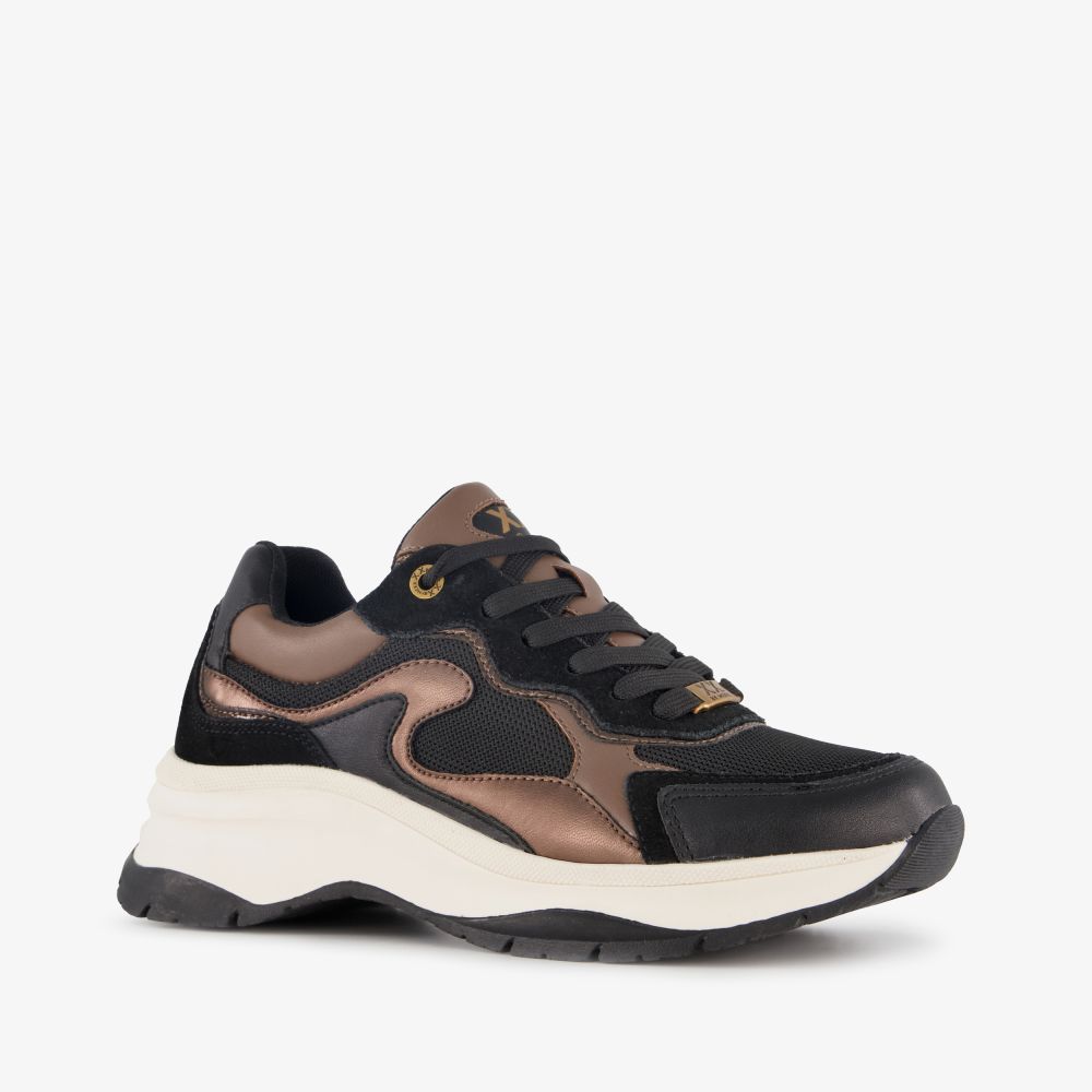 Mexx XX By Mexx dames sneakers zwart bruin