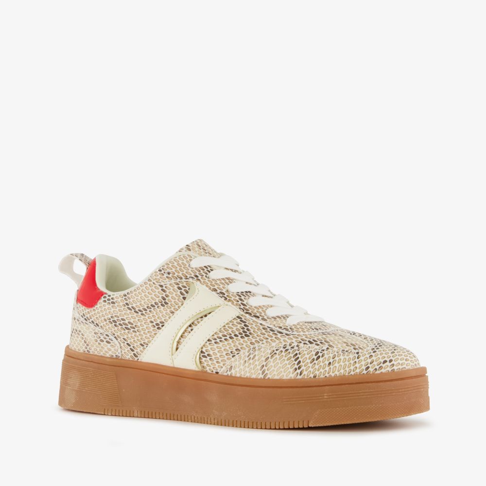 Blue Box dames sneakers met slangenprint