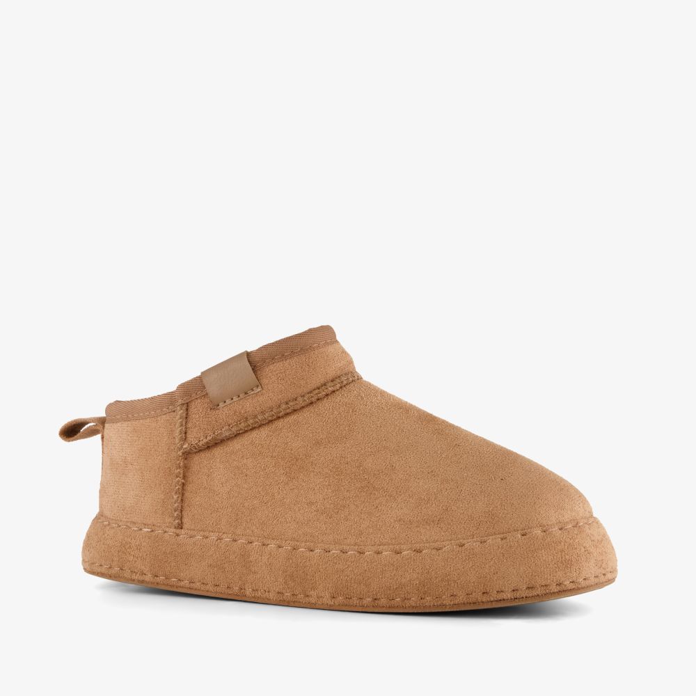 Thu!s gevoerde dames pantoffels cognac