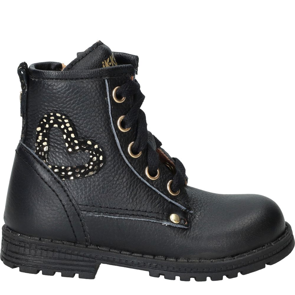 Ikke IK-KE Veterboots Meisjes Zwart