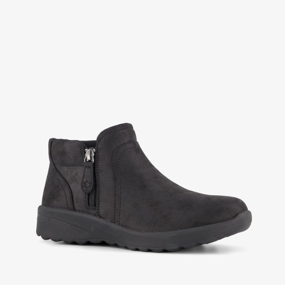 Skechers Lovely Vibe dames enkellaarsjes zwart