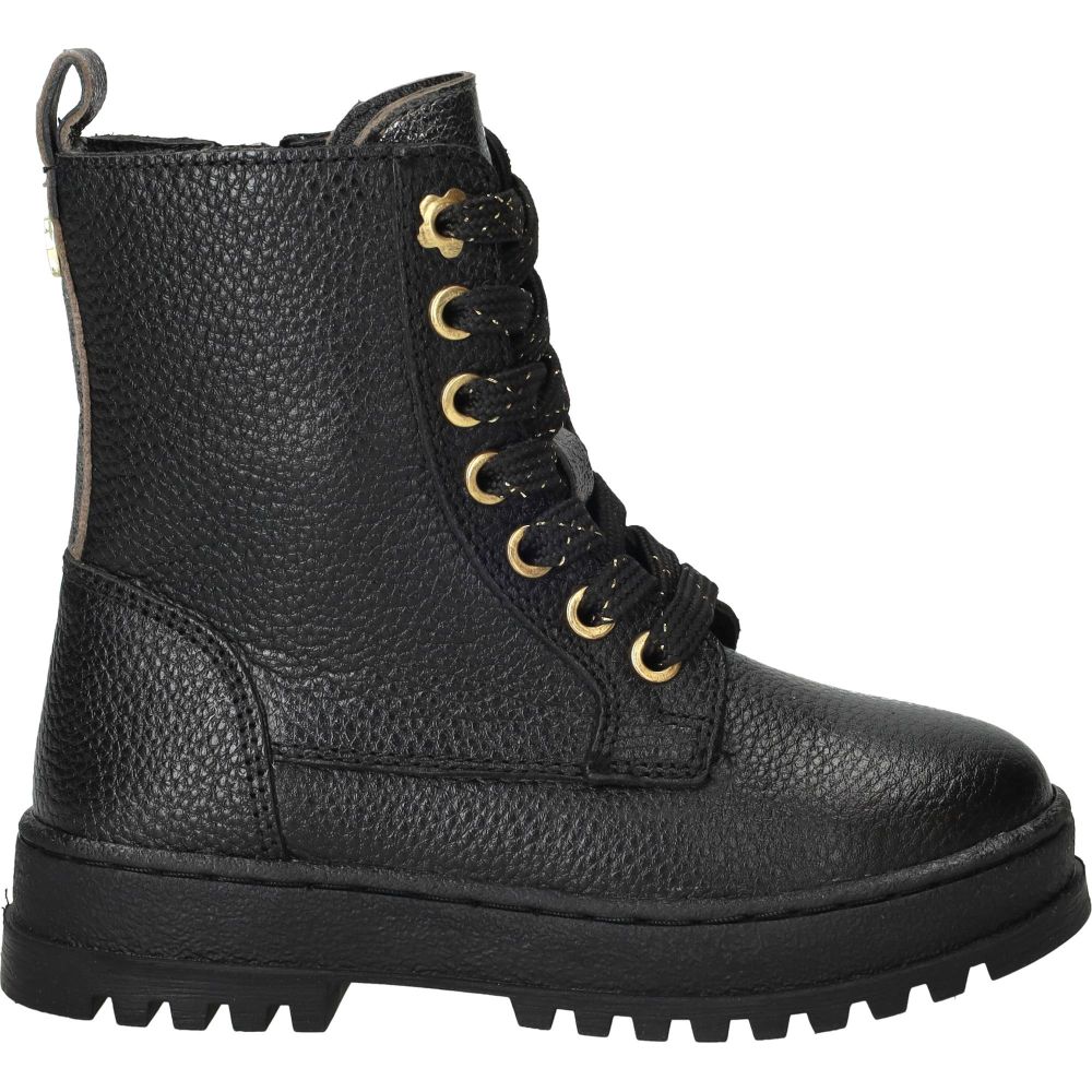 Ikke IK-KE Veterboots Meisjes Zwart