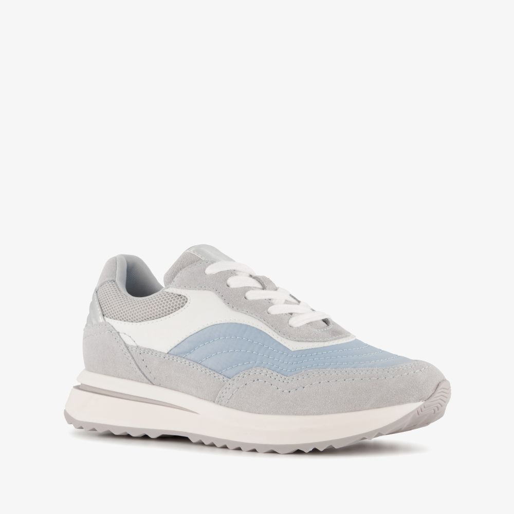 Harper suède dames sneakers blauw
