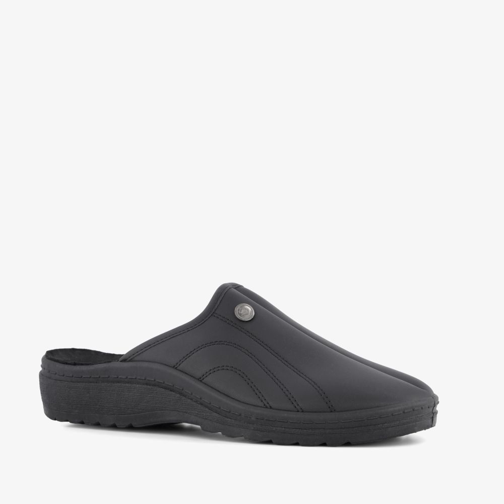 Natuform heren instap pantoffels zwart