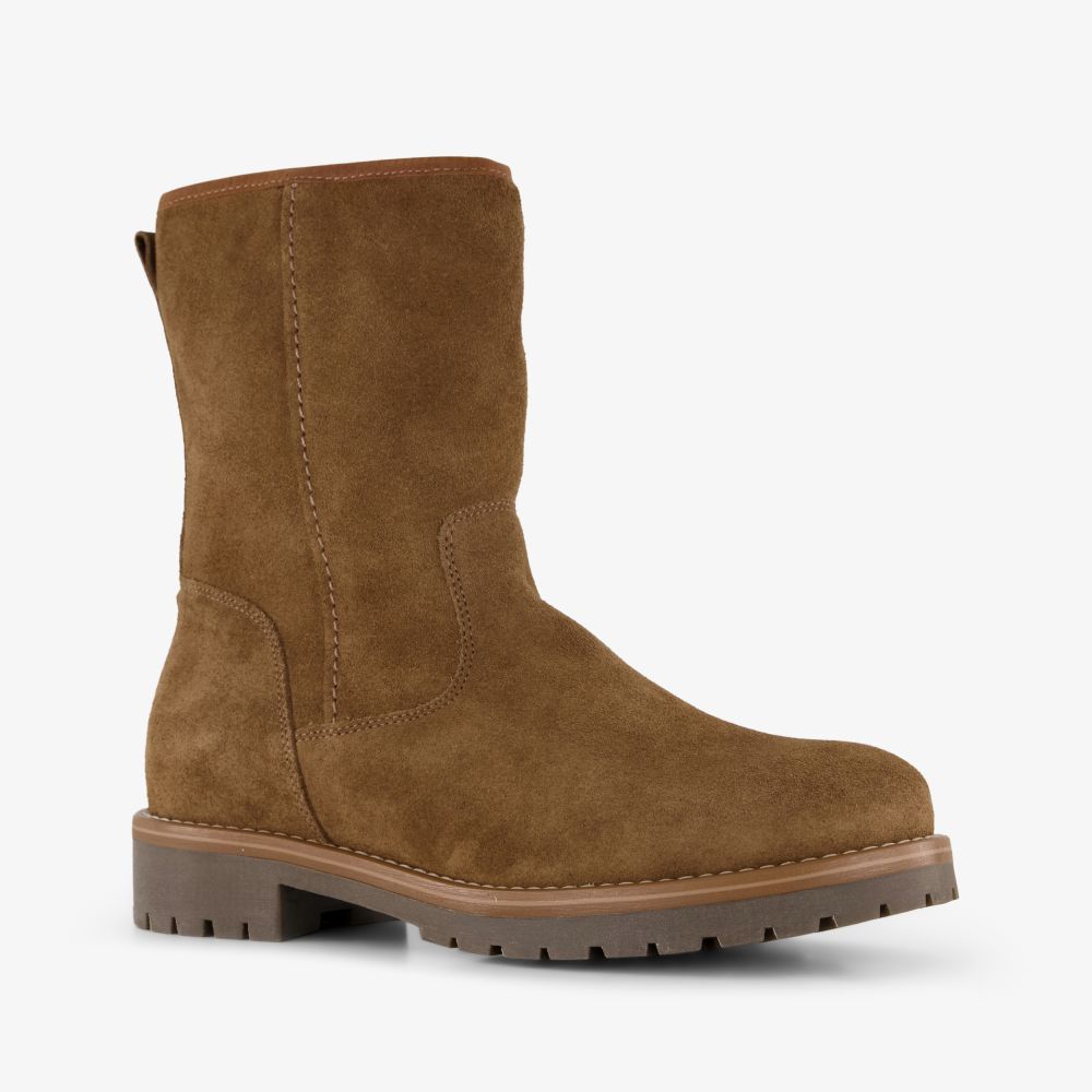 Output suède dames boots bruin