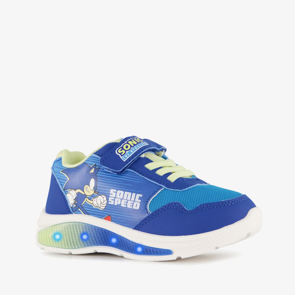Sonic jongens sneakers met lichtjes blauw