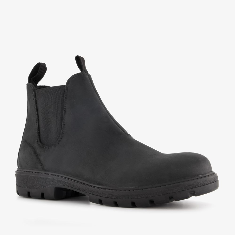 Van Beers Van Beer suède heren Chelsea boots zwart