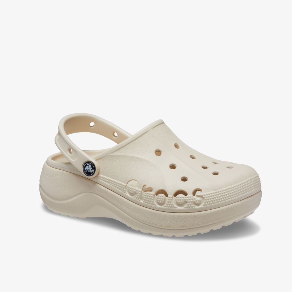 Crocs Baya Platform Clog dames klompen beige