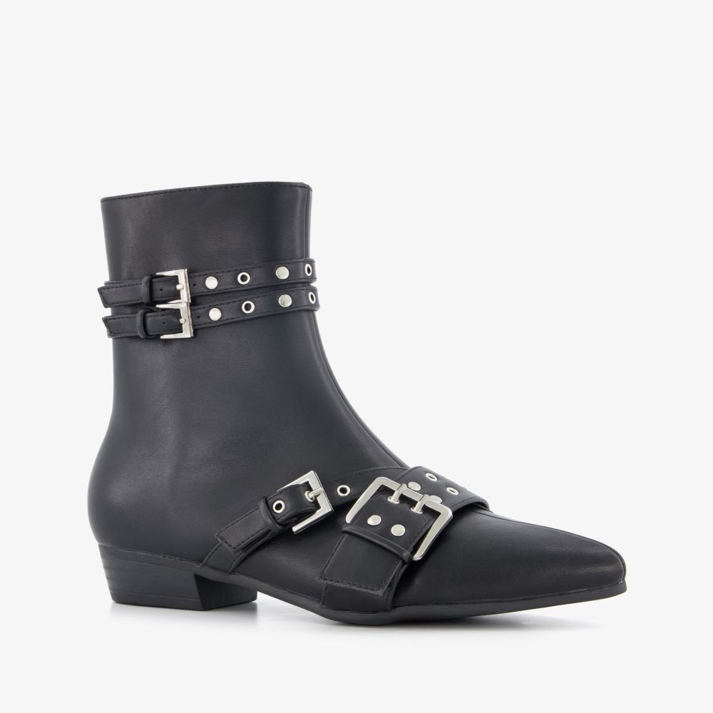 Nova dames biker boots zwart