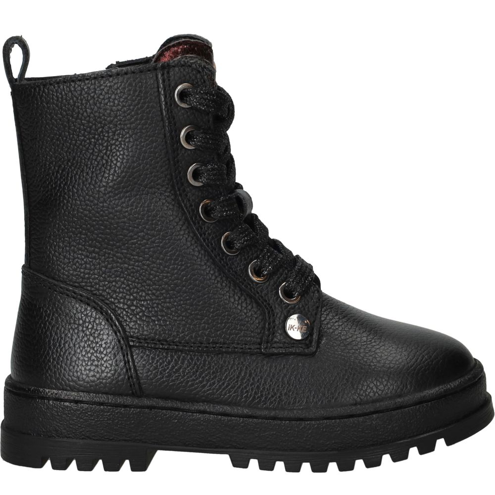 Ikke IK-KE Veterboots Meisjes Zwart