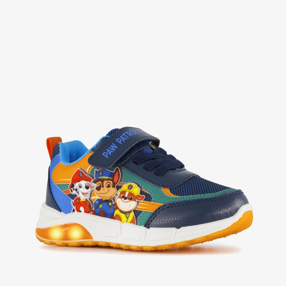 Paw Patrol jongens sneakers met lichtjes blauw oranje