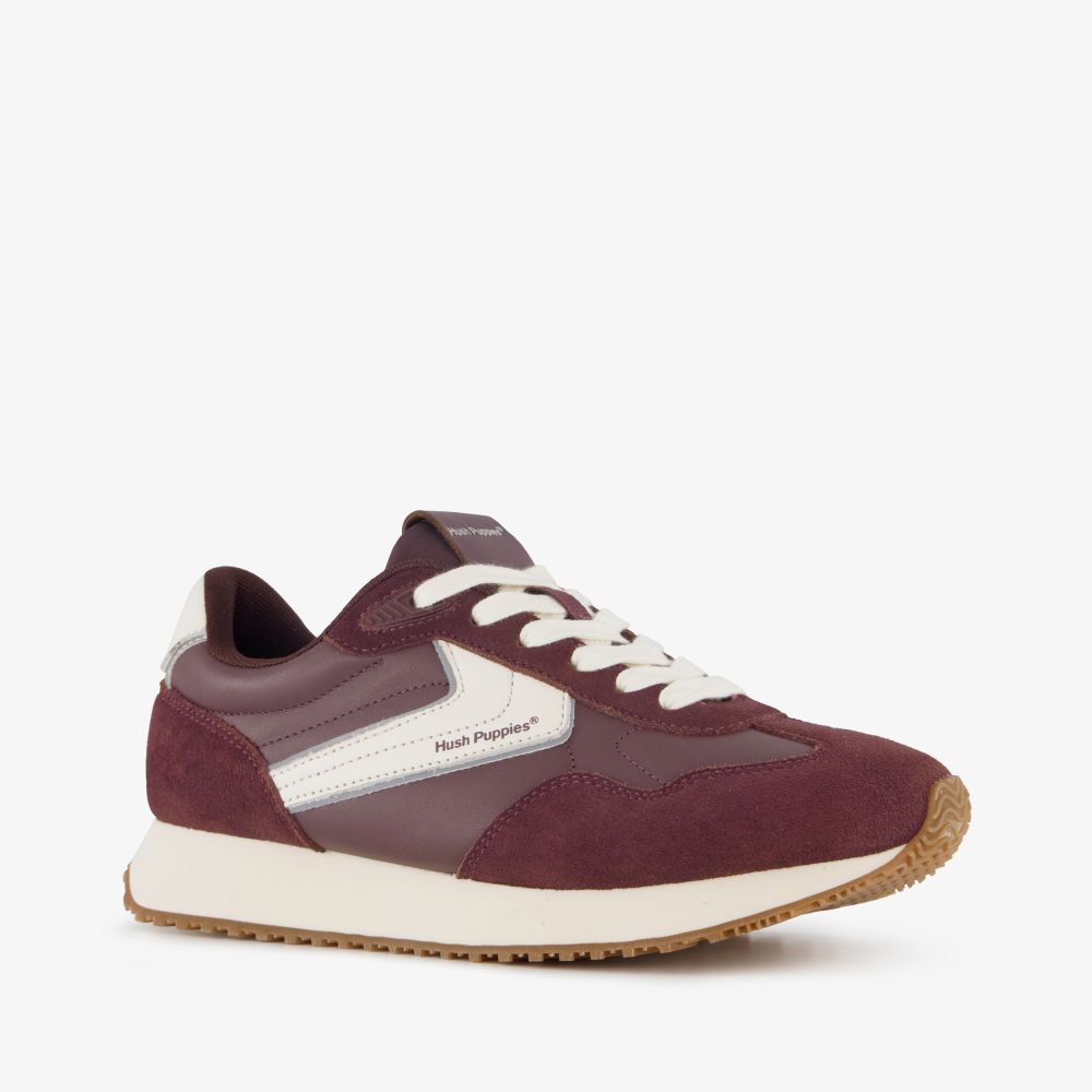 Hush Puppies dames sneakers bordeauxrood