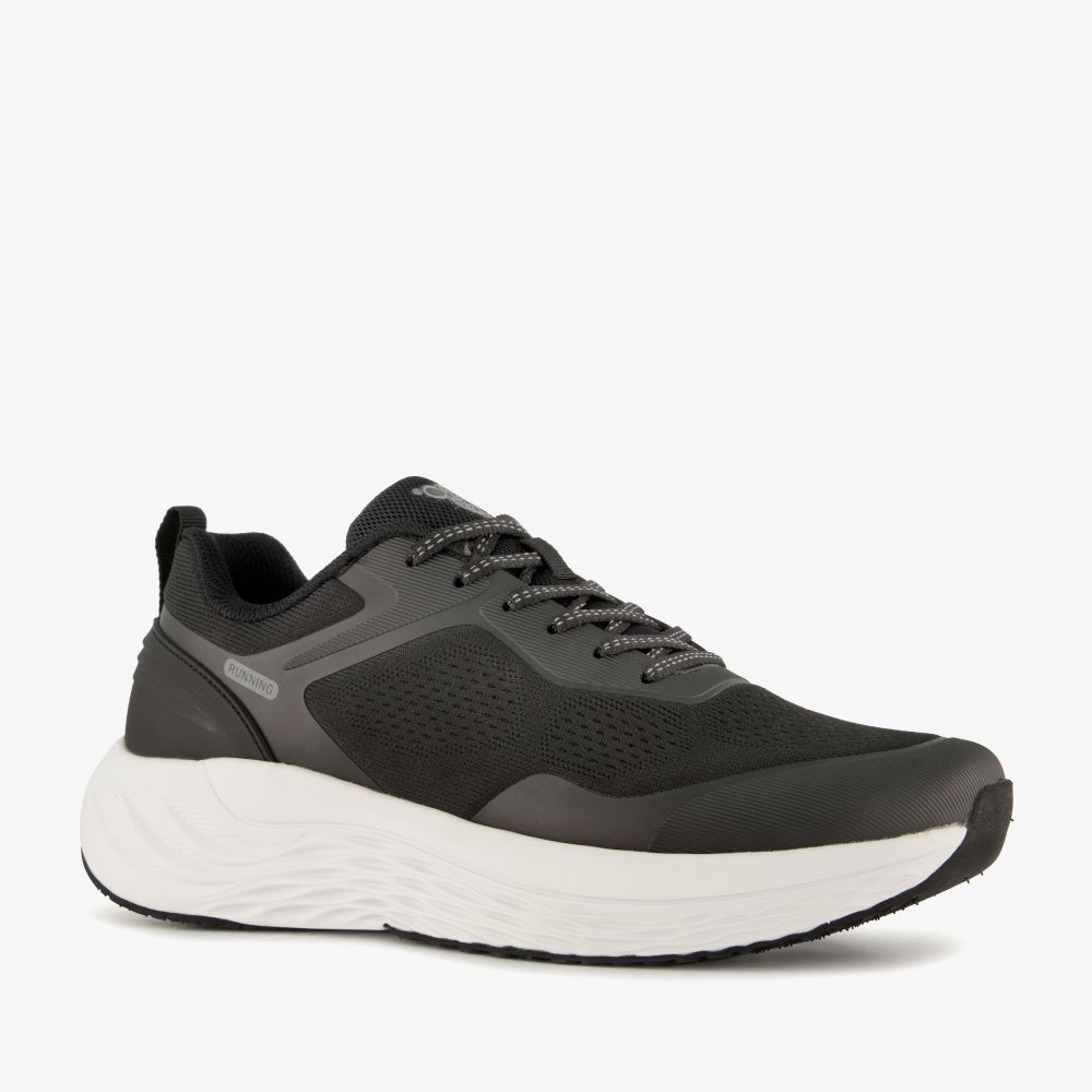 Osaga heren hardloopschoenen zwart wit