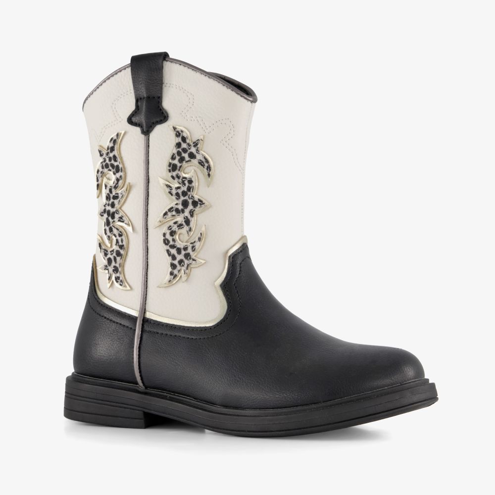 Blue Box meisjes cowboylaarzen wit zwart