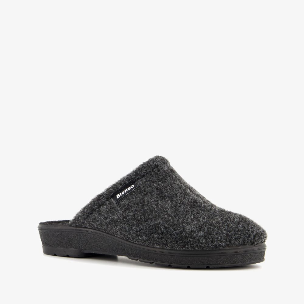 Blenzo dames instap pantoffels zwart