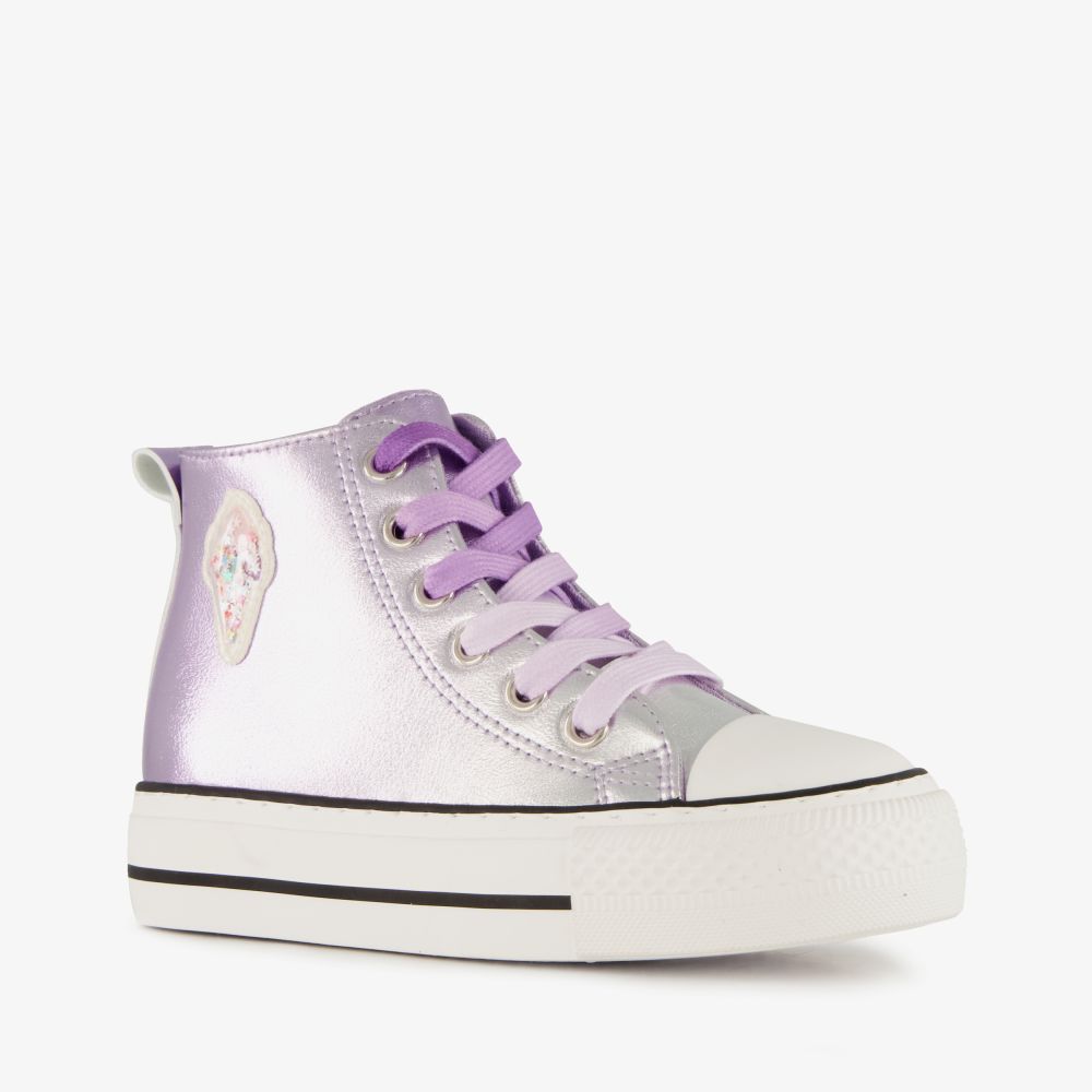 Blue Box hoge meisjes sneakers metallic paars