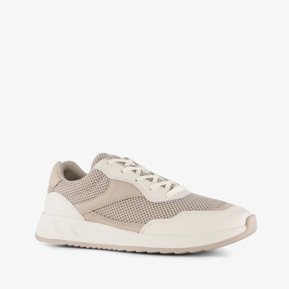 ECCO OTM Gravel leren dames sneakers beige