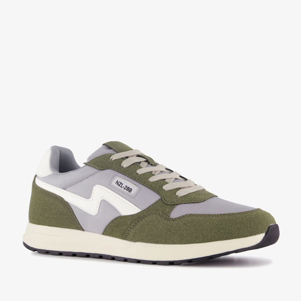 Blue Box heren sneakers groen grijs