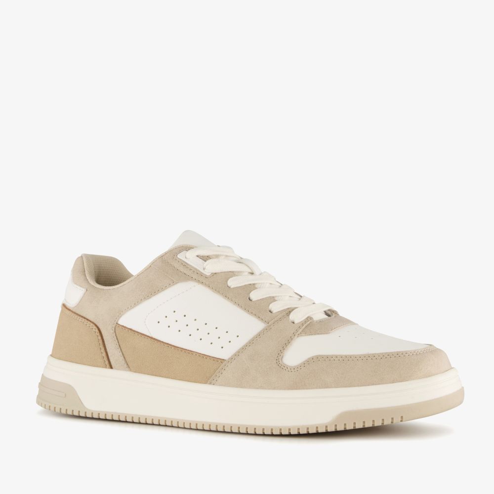 Blue Box heren sneakers beige wit